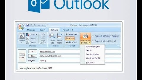How to Use Voting Buttons in Outlook.