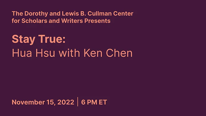Stay True: Hua Hsu with Ken Chen | Conversations f...