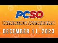 P58M Jackpot Grand Lotto 6/55, 2D, 3D, 4D, and Mega Lotto 6/45 | December 11, 2023