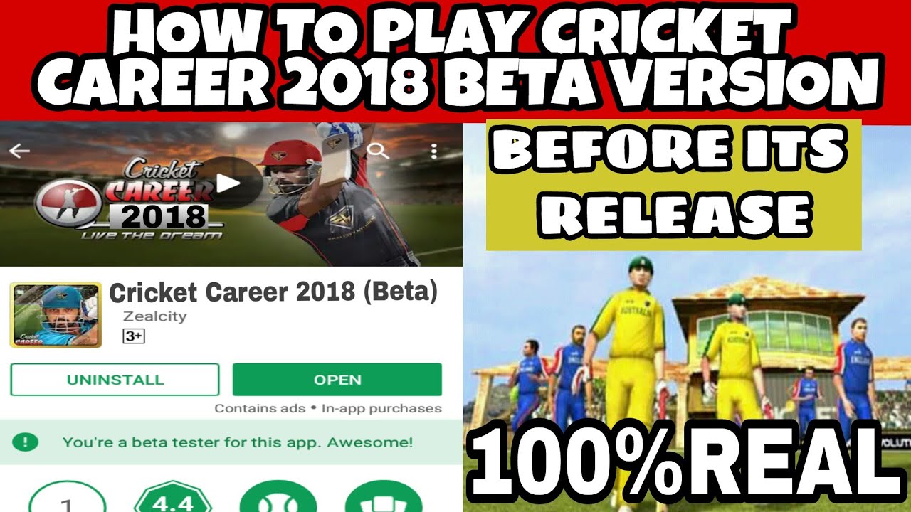 HOW TO PLAY CRICKET CAREER 2018 CLOSED BETA VERSION BEFORE ITS RELEASE🔥PRE-REGISTATION OF CC18🔥