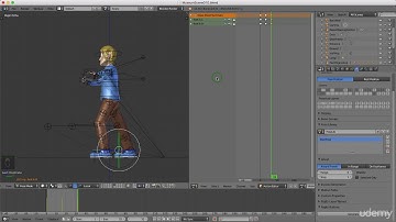 Pembuatan Animasi 3D Dengan Blender   004 Create the walk cycle