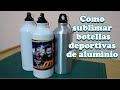 Imprimir botella deportiva aluminio blanca y plata