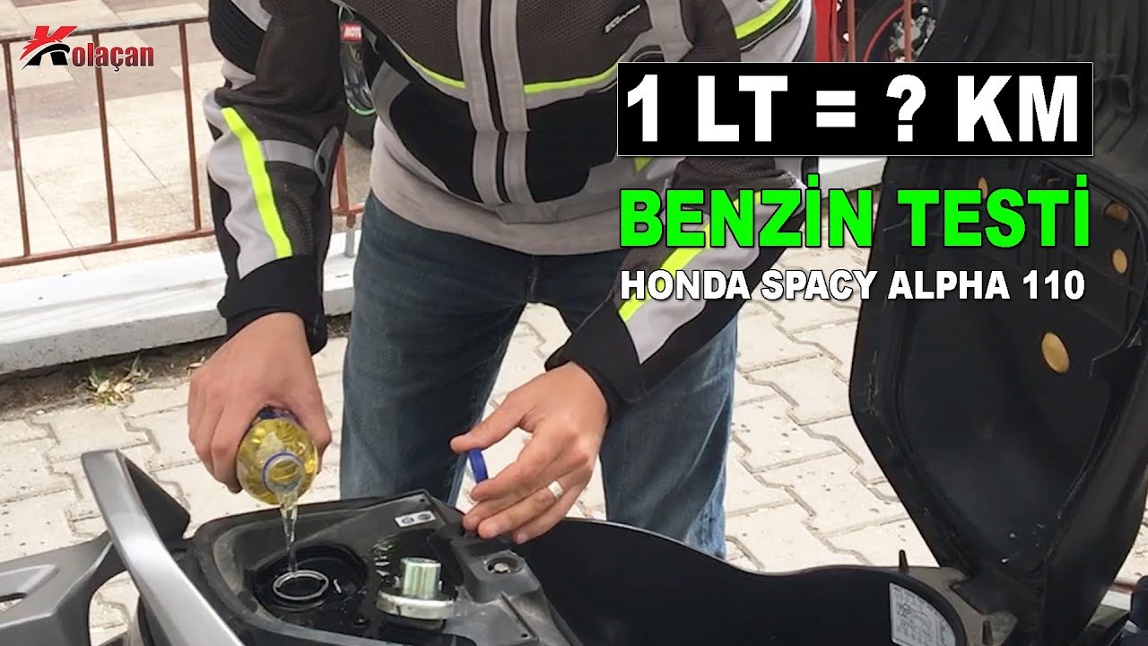 1 Litre Benzin ile Kaç KM Gidilir? | Honda Spacy Alpha scooter testi -  YouTube
