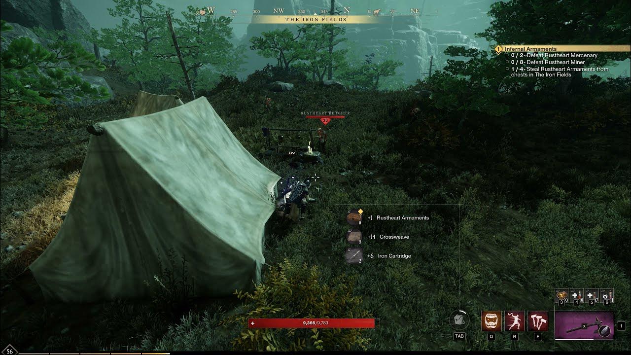 Steal Rustheart Armaments from chests in The Iron Fields, New World YouTube