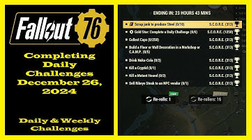 Completing Daily Challenges For December 26, 2024 - Fallout 76 Daily Challenge Guide
