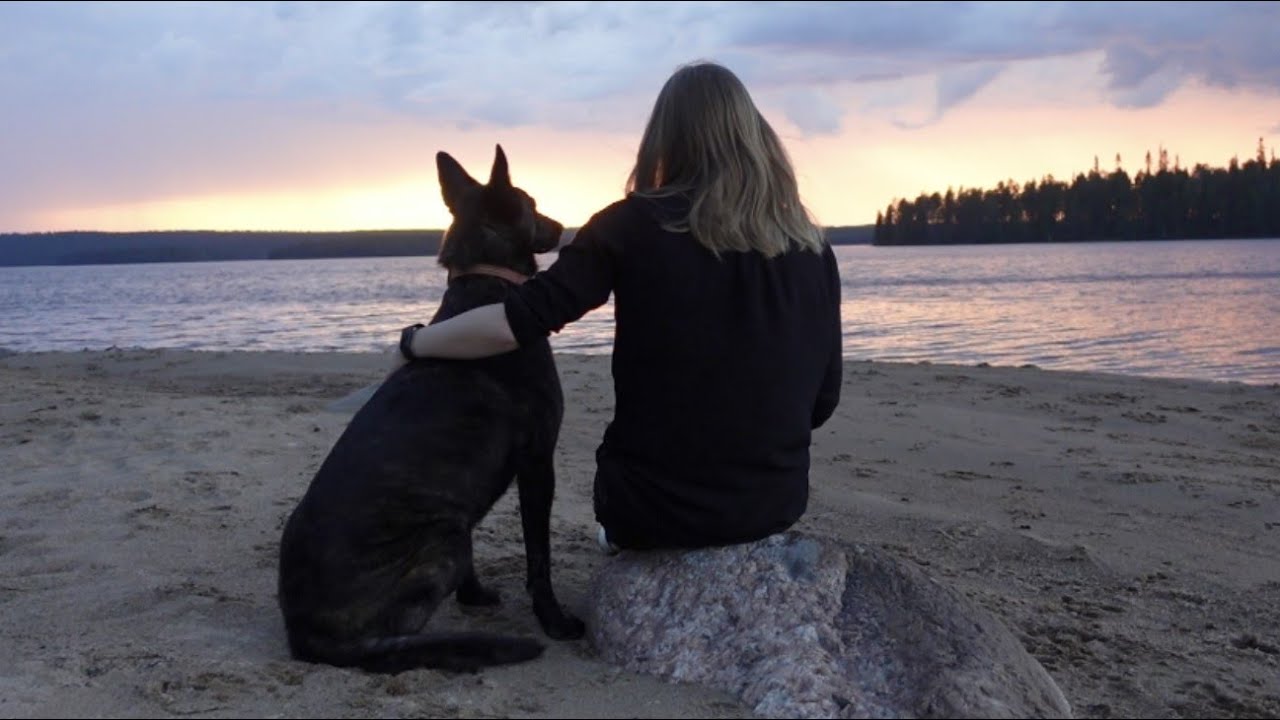 Koiran kanssa autiolla saarella