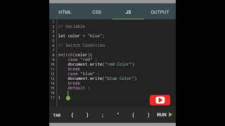 Switch Condition in Js Bangla Shorts Coding