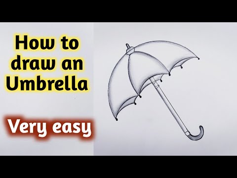 How to Draw an Umbrella Easy - YouTube