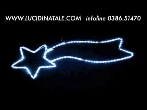 Luci Di Natale Stella.Decorazioni Natalizie Stella Cometa A Led By Lucidinatale Com Youtube