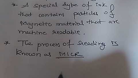 MICR, OCR AND BCR READERS