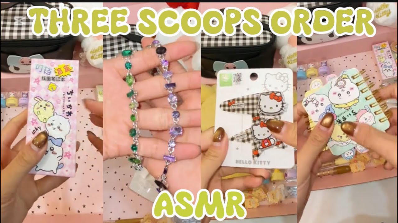THREE SCOOPS ORDER 😻✨(ASMR)||SMALL BUSINESS 