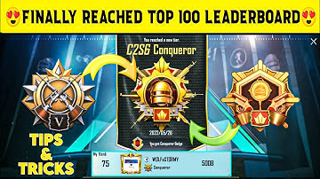 Finally Reached Top 100 Solo Conquerors Leaderboard 😍 Solo Conqueror Rank Push Tips And Tricks Video