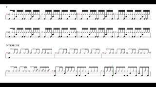 Maroon5-Tangled | Drum Score, Drum Sheet Music, 드럼악보