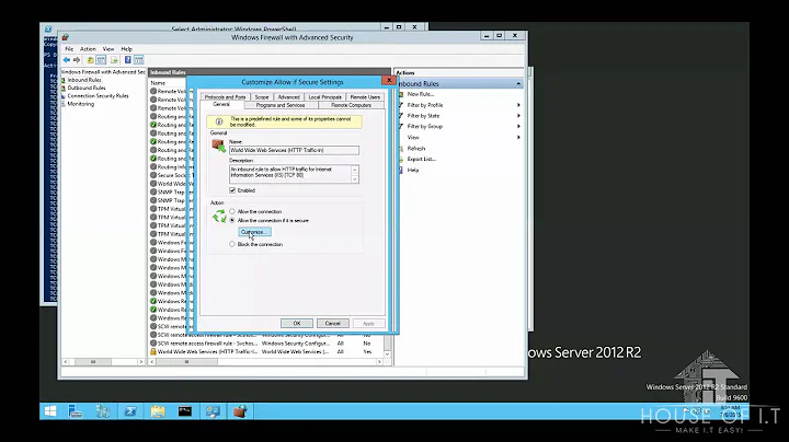 Configure Windows Firewall using Group Policy on Windows Server 2012 R2