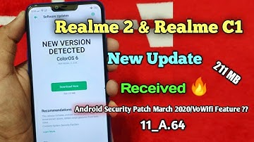 ColourOs 11_A.64 Update Received in Realme 2 And Realme C1 (Swipe Gestures/VoWifi Feature ?) 211 MB