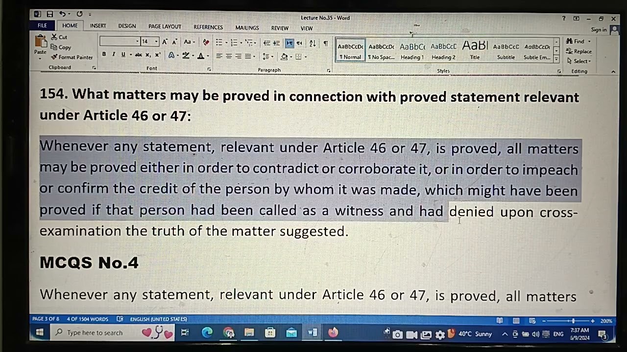 Lecture No.35 of QSO 1984