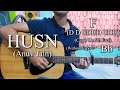 Husn  anuv jain  easy guitar chords lessoncover strumming pattern progressions