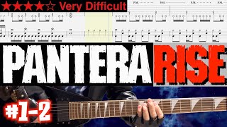 Pantera - Rise  (Standard tuning)  #1-2 【BPM=120~180   TAB】