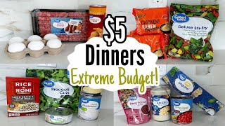 $5 DINNERS | FIVE Quick \& Easy Cheap Dinner Recipes Made EASY! | Walmart Cheap Meals | Julia Pacheco