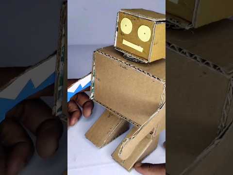 Making A Robot At Home From Cardboard.