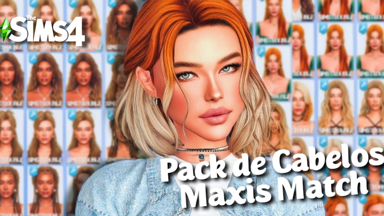 CABELOS NOVOS MAXIS MATCH | Cc Hair | Custom Content Haul - The Sims 4 | Link na descrição