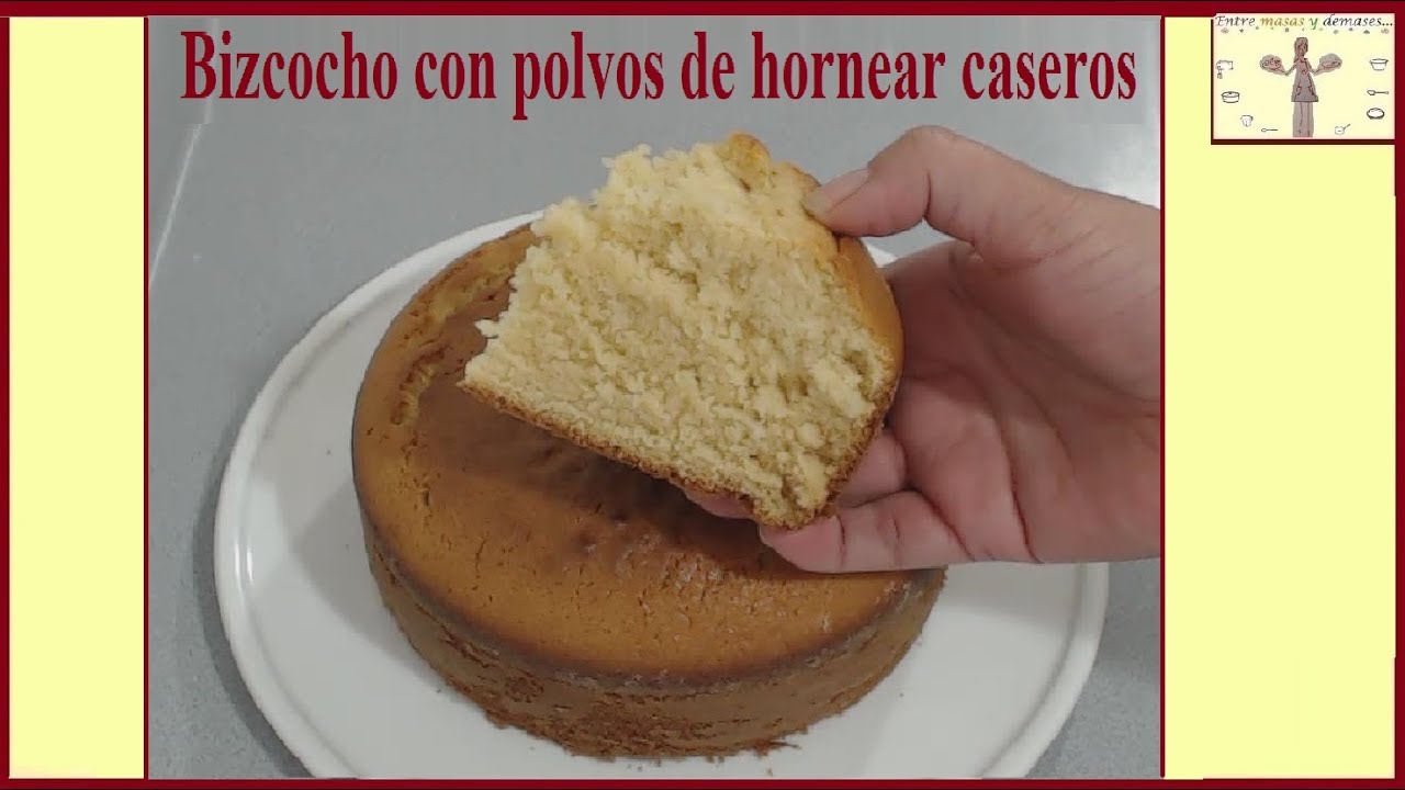 Bizcocho esponjoso con polvos de hornear caseros - con cremor tartaro -  YouTube