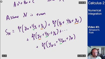 Numerical Integration - Video 3 - Simpson