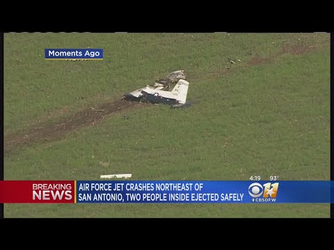 Air Force Trainer Plane Crashes In Field; 2 On Board Reportedly OK