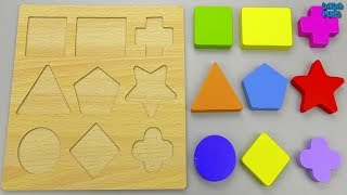 Learn Geometric Shapes for Kids | Geometric Shapes Knob Puzzle |Wooden Geometric Puzzle Shapes |Toys