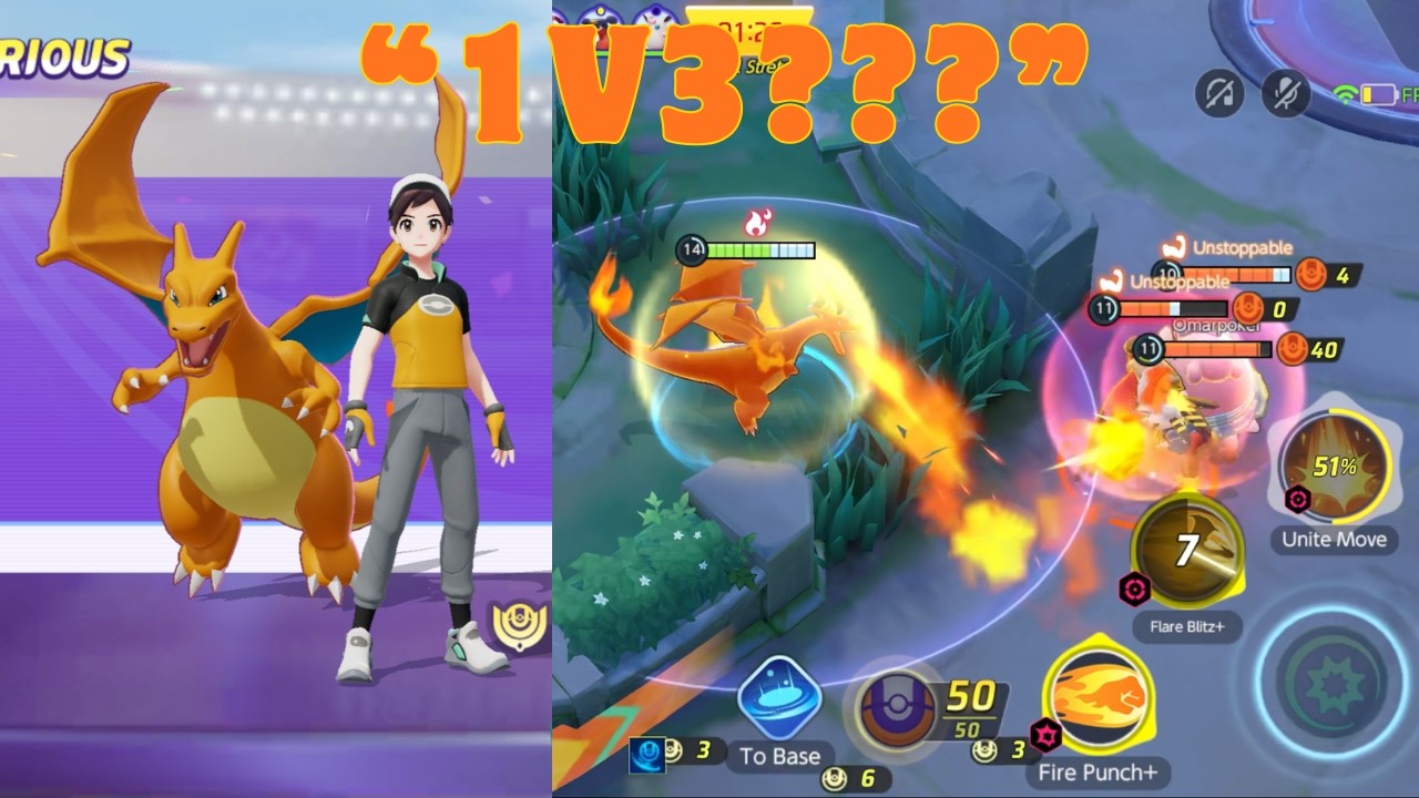 “CHARIZARD CARRIED MY FIRST RANKED GAME 😳🔥”#pokemon #pokemonunite #1million #charizard #roadtomaster