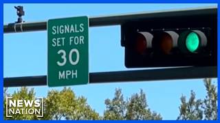 These traffic lights stay red until you stop speeding