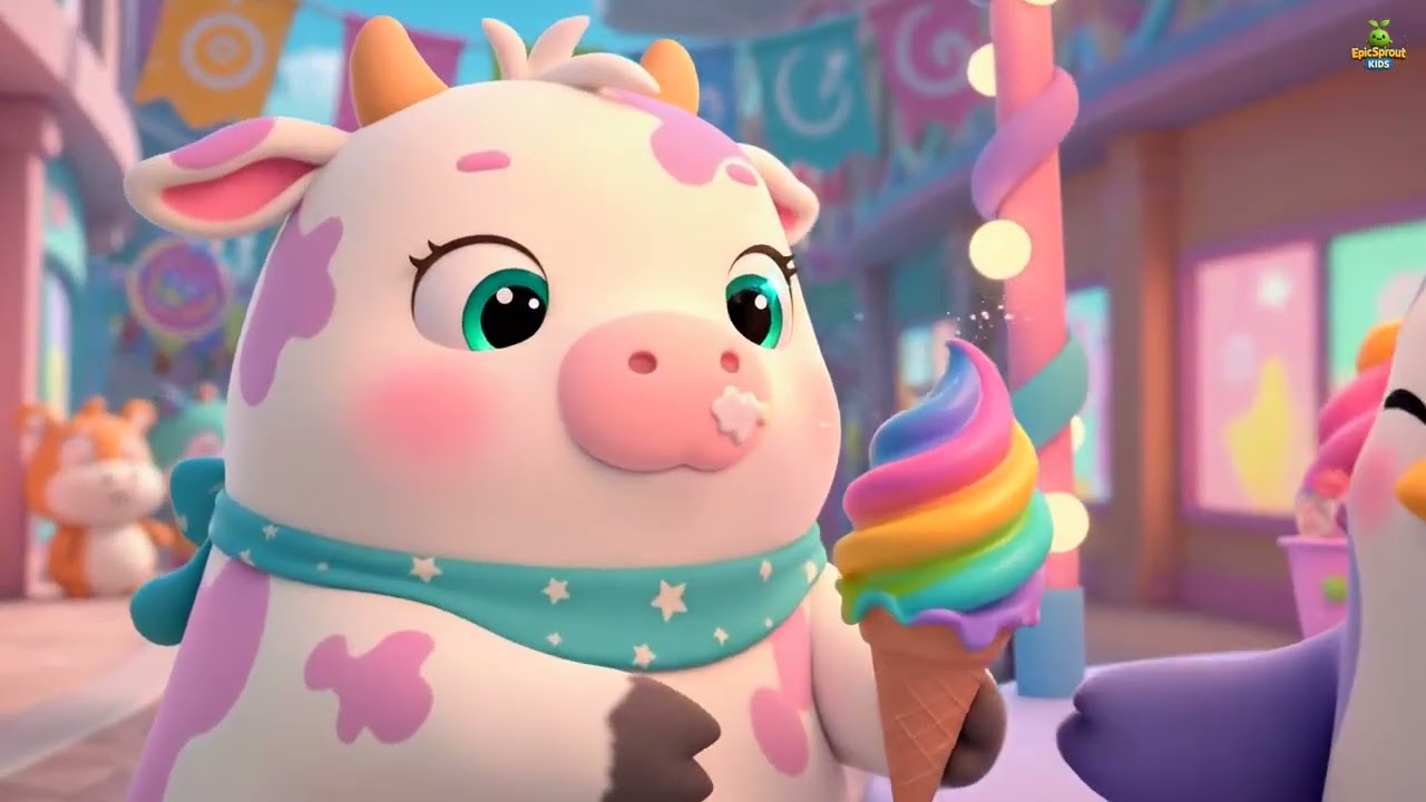 Russian | Корова в Большом Сити Молле | Cow in the Big City Mall | Kids Song