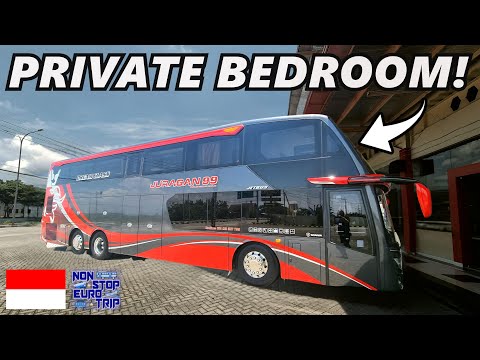 Travelling Across Indonesia on an ULTRA LUXURY BUS in a PRIVATE BEDROOM!