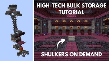 Minecraft Tutorial: High Tech Bulk Storage | 1.16+