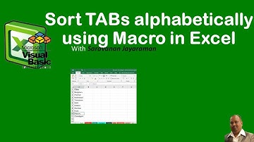 Sort the TABs alphabetically in Excel Macro| #macro #excel #sort