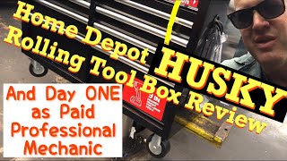 1st Day 😁👍 & Husky 9 drawer rolling cart from Home Depot review.