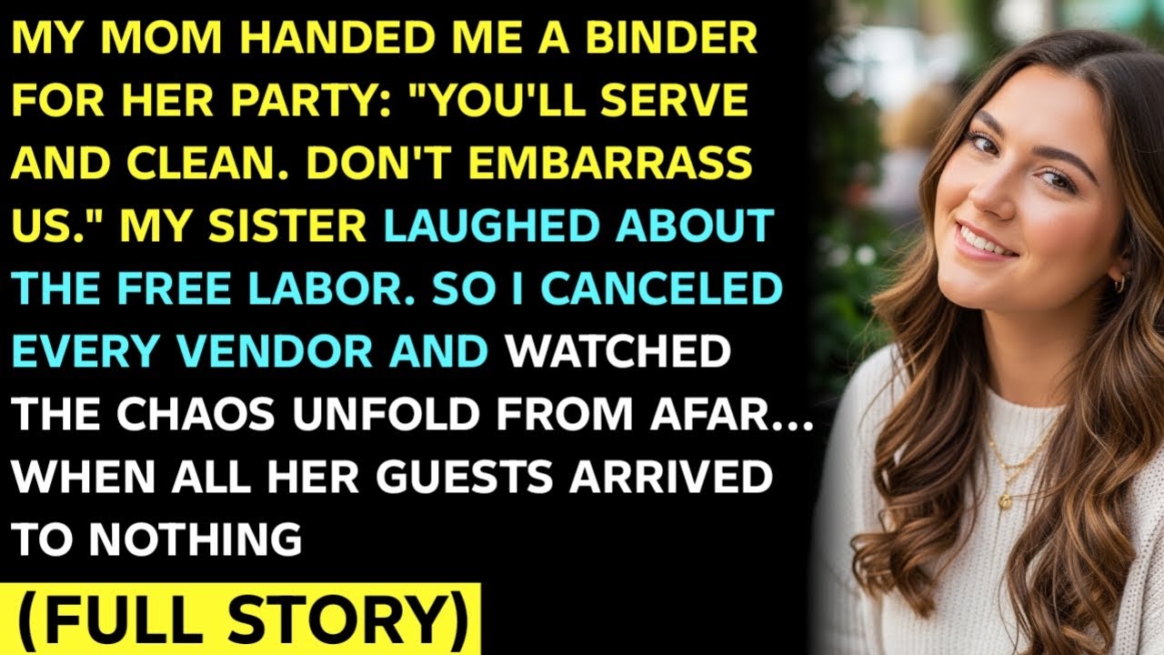 MY MOM HANDED ME A BINDER FOR HER PARTY: 