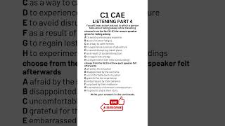 C1 Certificate Advanced English (CAE) Listening Practice Test 2025 - Part 4 #difficultquestions #cae