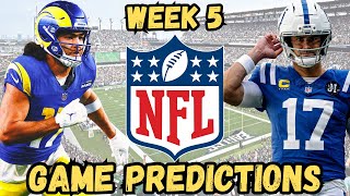 Game Predictions For Week 5 of The 2025-26 NFL Season