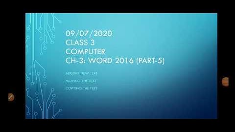 Class 3 Computer Chapter 3 Part 5