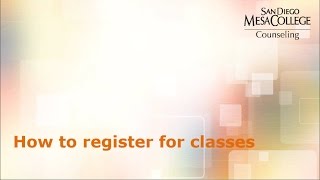 How to Register for Classes