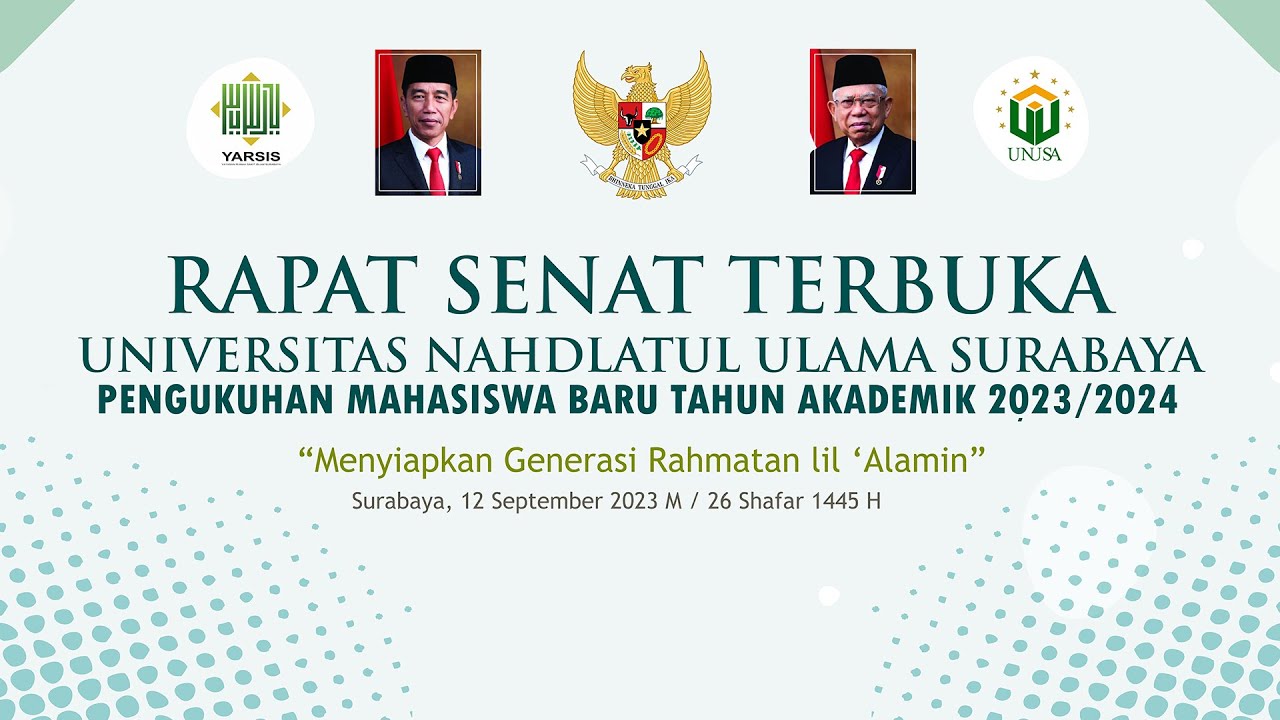  🔴 RAPAT SENAT TERBUKA PENGUKUHAN MAHASISWA BARU TAHUN AKADEMIK 2023/ Motiv 