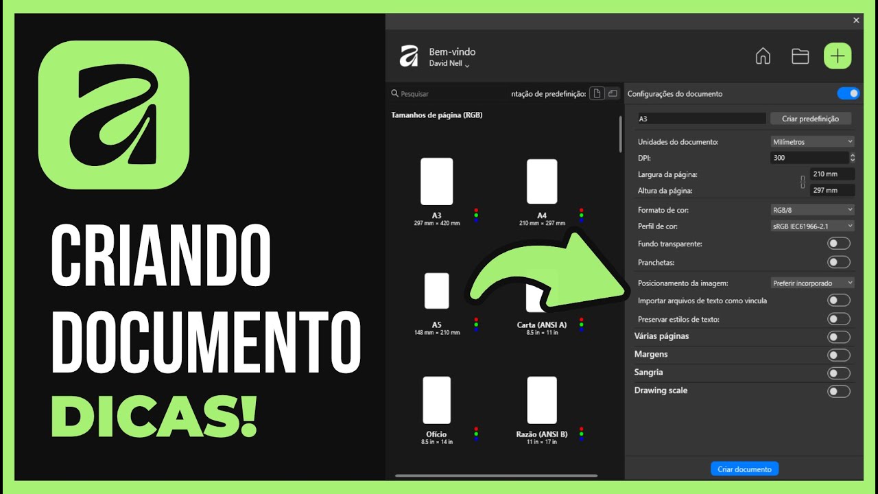 Como criar um novo documento no Affinity do jeito certo! (Fácil)