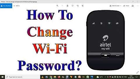 How to change Airtel My wifi hotspot dongle Wifi Password in English