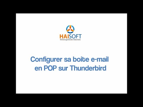 Configurer ses emails sous Thunderbird via POP