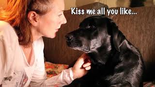 Kissing my Labrador too many times.....! cute