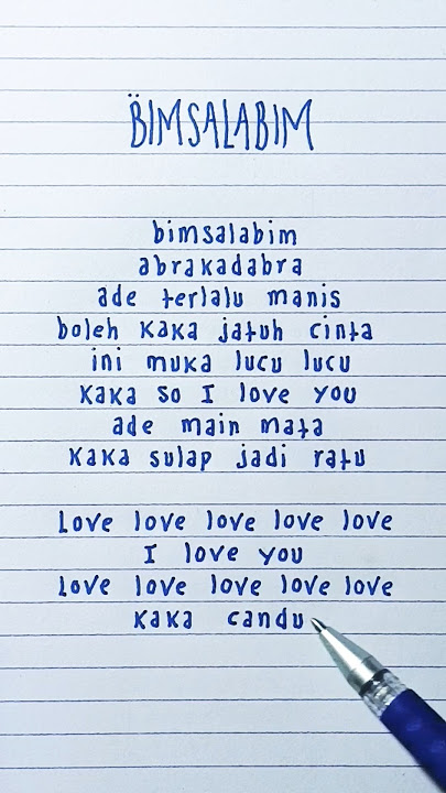 Bimsalabim · ANGGA DERMAWAN · Lyrics
