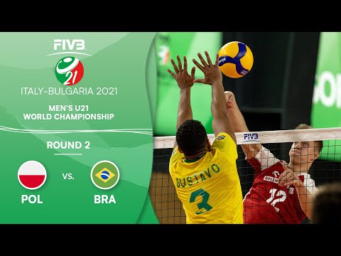 LIVE 🔴 POL vs. BRA - Round 2 | Men's U21 Volleyball World Champs 2021