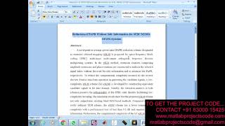 Reduction of PAPR Without Side Information for SFBC MIMO OFDM Systems