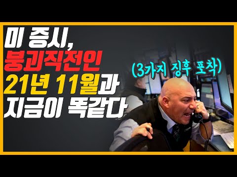   미 증시 붕괴 직전인 2021년 11월과 지금이 똑같다는 3가지 근거